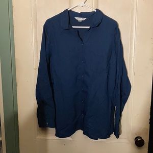 Blue button up shirt tts xxl